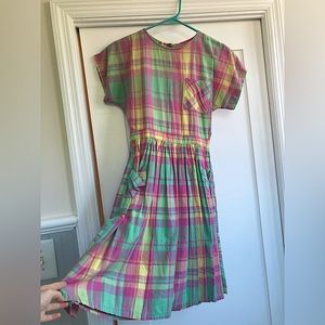 Vintage madras plaid sundress size 0